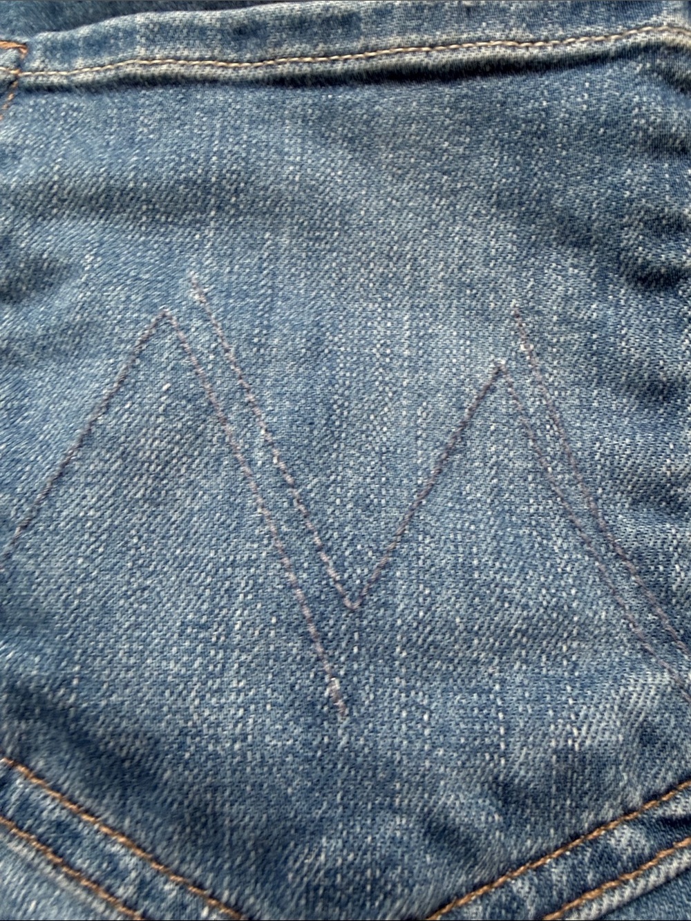 MOTHER Blue Frayed Hem Wide-Leg Jeans - Picture 5 of 10